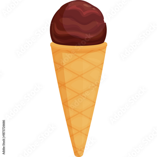 Chocolate ice cream cone