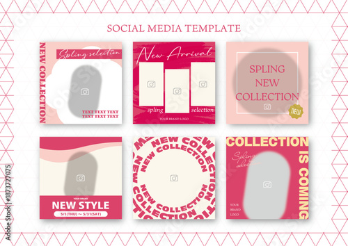 春 シンプル SNS フレーム セット