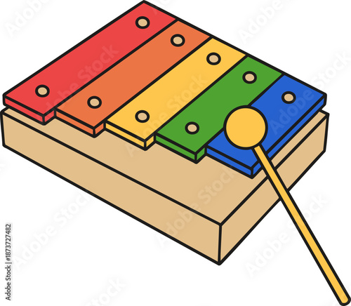 xylophone isolated on white background