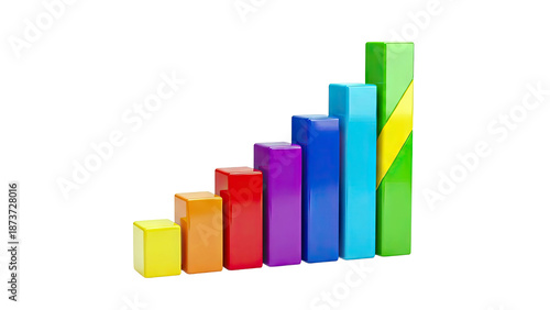 Colorful Bar Chart Showing Upward Trend Free Download Colorful Bar Chart Showing Upward Trend - GFXLoad