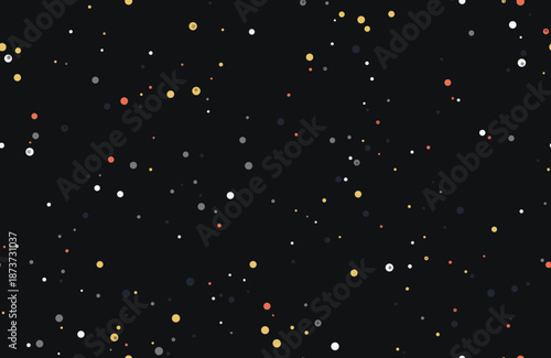 Cosmic starfield pattern with tiny dots and particles on a black background