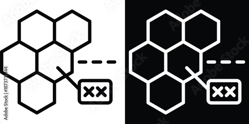 metric Two-tone version in black and white background