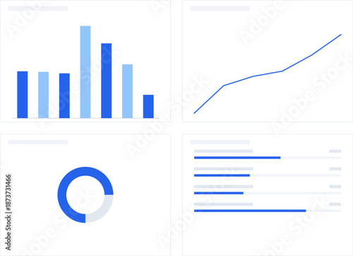 SaaS Financial Executive Dashboard  Light Mode UI Kit - Vector Analytics Template