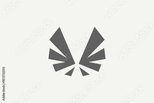 Vászonkép symetric wings modern simple logo