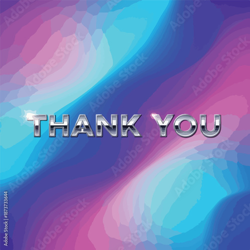 Vibrant Thank You Background with Shiny Text