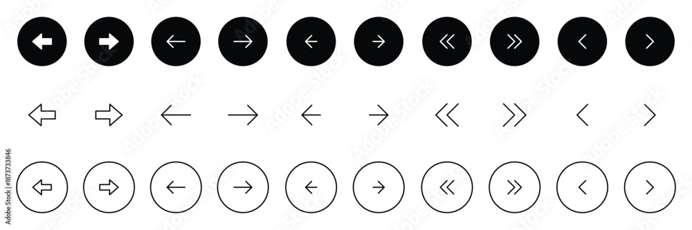 Foto Arrow buttons icon set