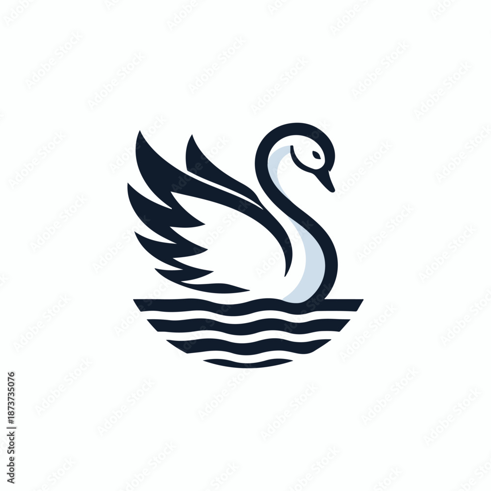 Fototapeta premium Majestic Swan Logo