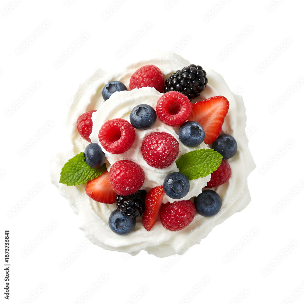 Obraz premium Light, airy cream whipped to soft perfection. Smooth, delicate, and perfect for topping desserts.