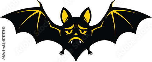 Bat Cartoon Halloween Vector