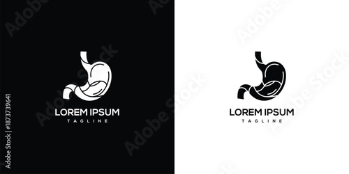 Abstract logo design on contrasting backgrounds showcasing versatility and modern style