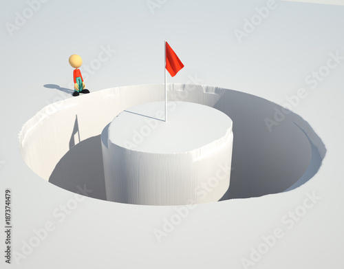 Challenge hole red flag bus...
