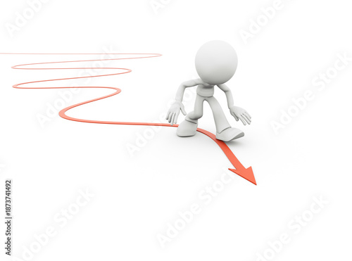 Character making a decision...
