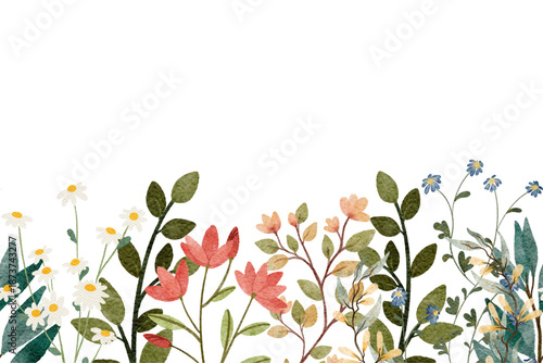 Flower frame for wedding, birthday, card, background, invitation, wallpaper, sticker, decoration etc.
