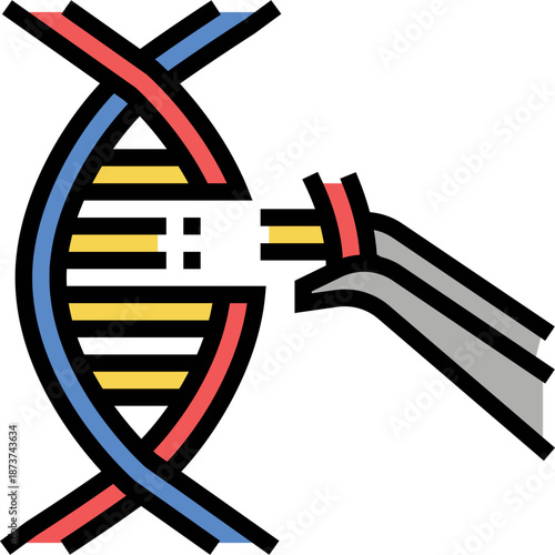 DNA editing and genetic engineering concept
