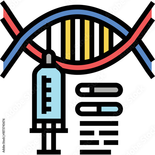 DNA, Syringe, and Pills Icon