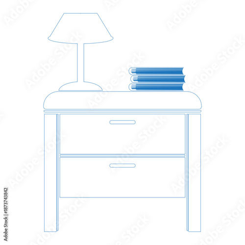 icon or illustration of a bedside table