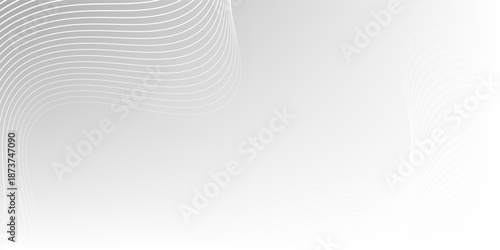 Minimalist white abstract background with line ornament. modern design vector