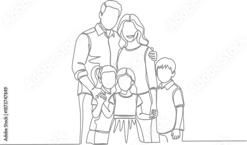 A happy family with a smiling mother and son sharing love and happiness in a colorful cartoon vector illustration featuring a woman, man, and their baby boy as a joyful couple with children