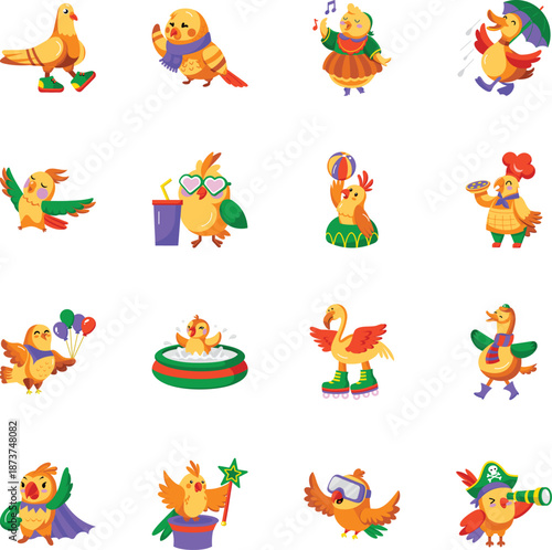 Collection of Accessories and Care Flat Style Icons 

