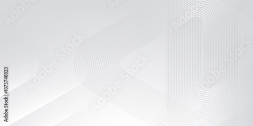 Abstract 3d background with round triangle shapes smooth, Abstract white curving architectural design. Visual element for banner header poster or cover. 3d rendering illustration for graphic design