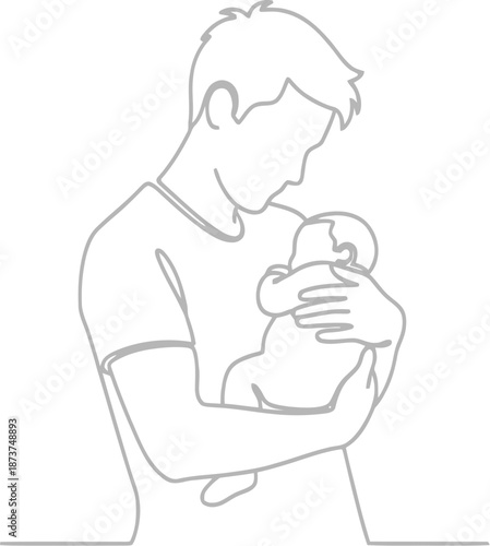 Vector illustration of an elderly business man and a young boy person drinking water from a glass drawing