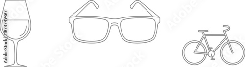 3d rendered illustration of a needle and metal clip alongside black fashion sunglasses and plastic spectacles isolated on a white background as a vision protection accessory