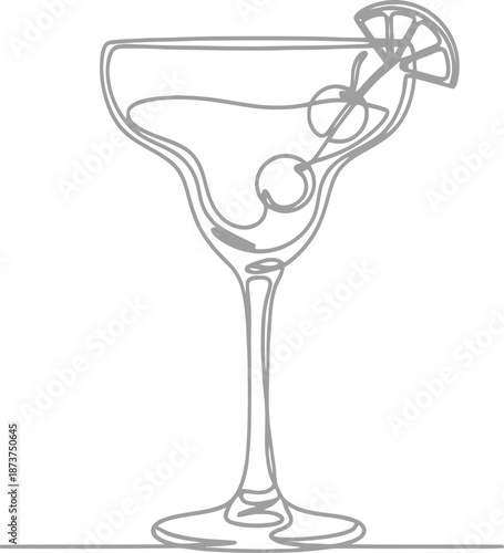 A chilled martini glass with ice cubes sits alongside a refined glass of champagne and a classic glass of wine for a sophisticated drink selection