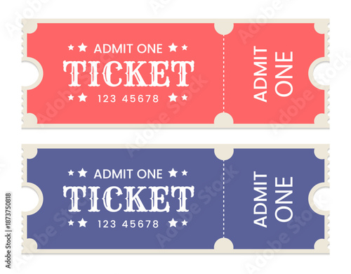 Admit One Ticket Isolated