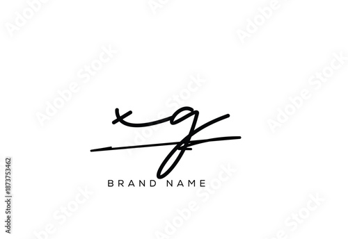 XG letter elegant cursive beauty handwriting logo. symbol design| typography logo| creative mark| corporate identity| signature logo.