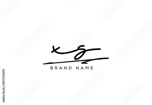 XS letter elegant cursive beauty handwriting logo. symbol design| typography logo| creative mark| corporate identity| signature logo.