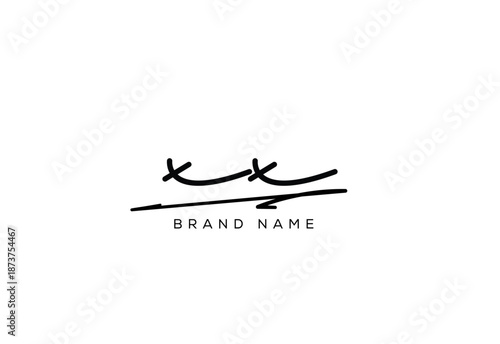 XX letter elegant cursive beauty handwriting logo. symbol design| typography logo| creative mark| corporate identity| signature logo.