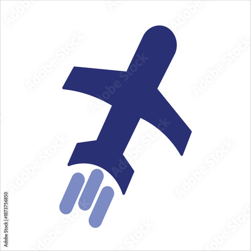 airplane icons. simple colored vector illustration