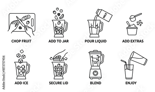 Smoothie Recipe Diagram: Instructions for Making a Homemade Smoothie