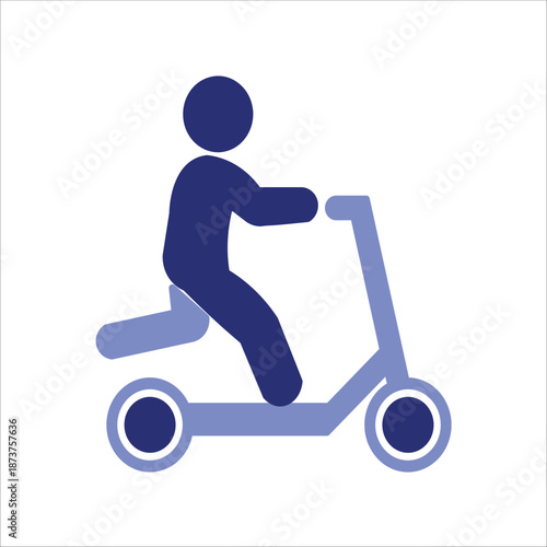 scooter kick icons. simple colored vector illustration