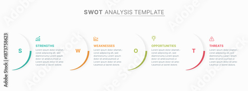 SWOT Analysis Infographic Chart Template Design