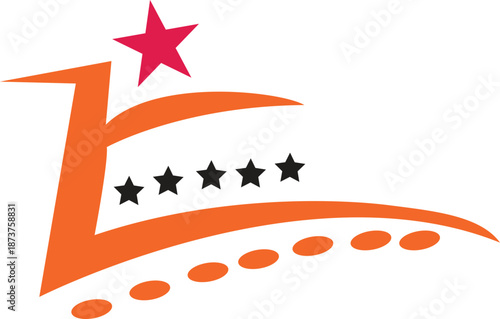 Modern Geometric Colorful Shape Vector logo with Center Abstract art, creative Symmetric Design.