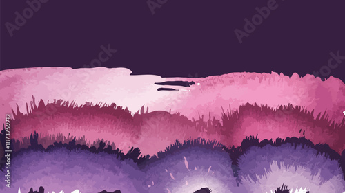 Abstract sunset over mountains