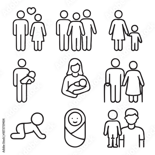Family and parenting icon vector
