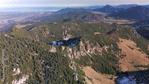 Fly with me across the Chiemgau alps scene and tough the Hochfelln peak and surrounding nature during winter time