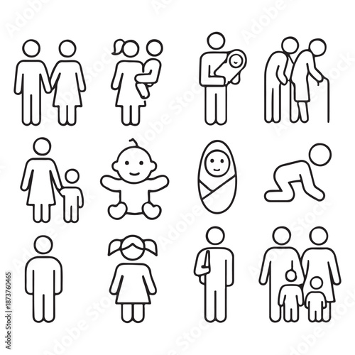 Family and parenting icon vector