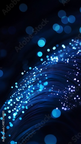 Blue fiber optic swirl