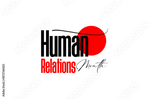 Human Relations Month holiday concept