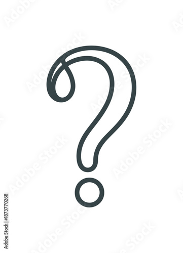 A large question mark symbol on a plain white background