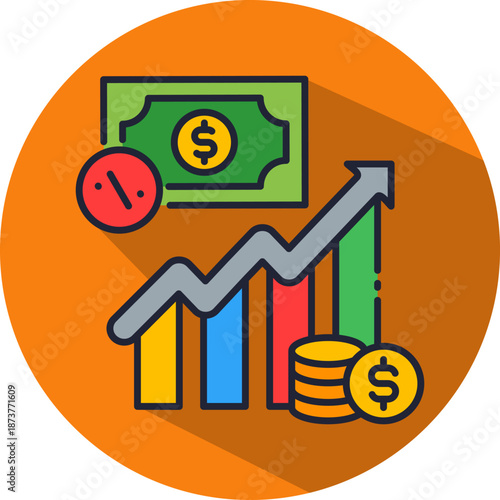Inflation Trend isometric icon