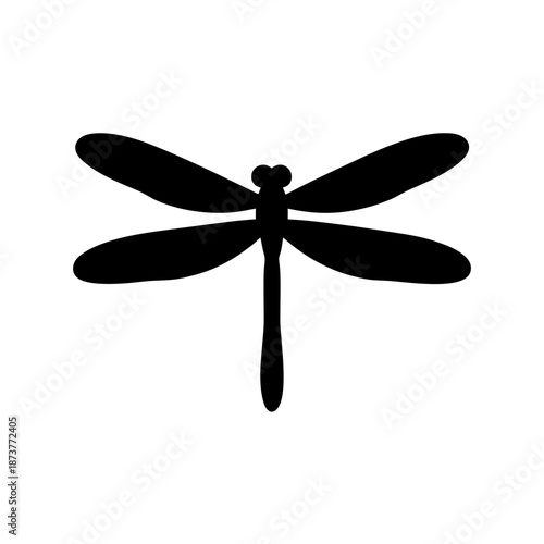 Silhouette of a dragonfly