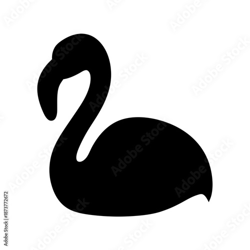 Silhouette of a swan