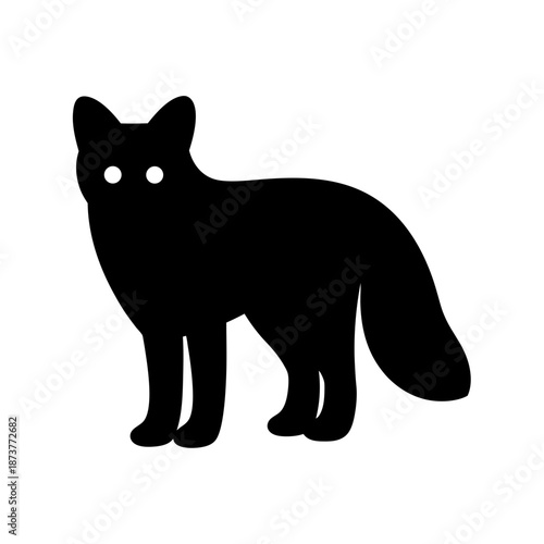 Silhouette of a black cat