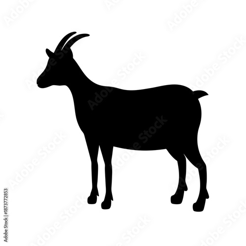 Silhouette of a goat