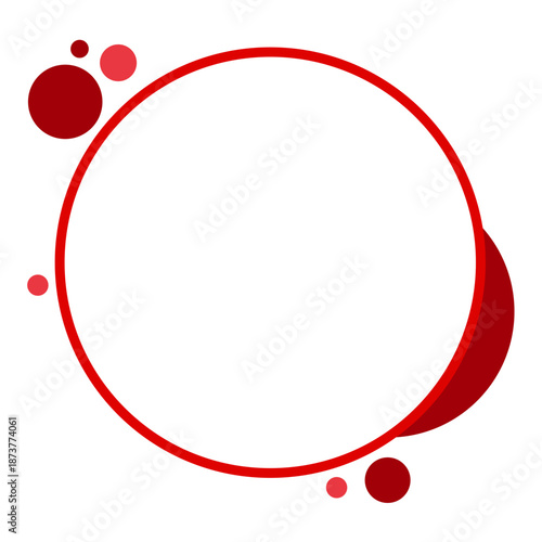Red Circle Twibbon Vector