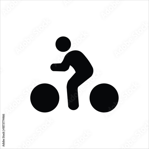 cycling icons. simple solid vector